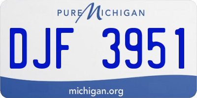 MI license plate DJF3951