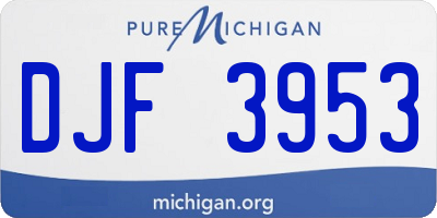 MI license plate DJF3953