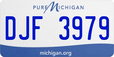 MI license plate DJF3979