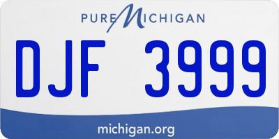 MI license plate DJF3999