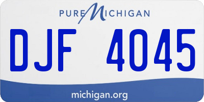 MI license plate DJF4045