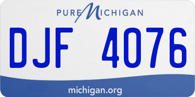 MI license plate DJF4076
