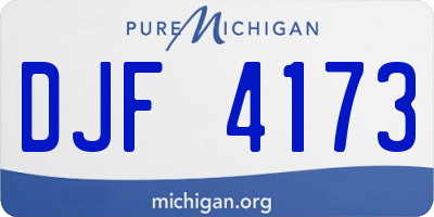 MI license plate DJF4173