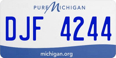 MI license plate DJF4244