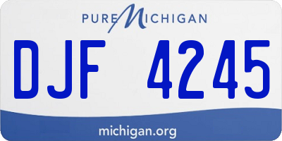 MI license plate DJF4245