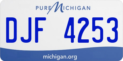MI license plate DJF4253