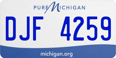 MI license plate DJF4259