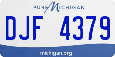 MI license plate DJF4379