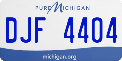 MI license plate DJF4404