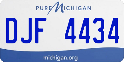 MI license plate DJF4434