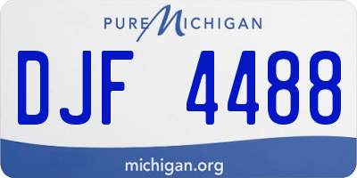 MI license plate DJF4488