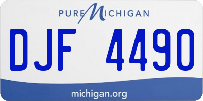 MI license plate DJF4490