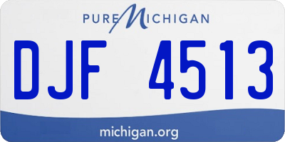 MI license plate DJF4513