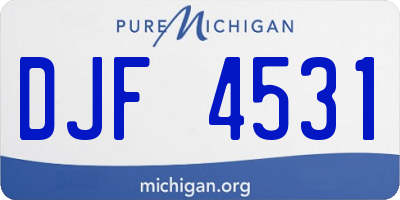 MI license plate DJF4531