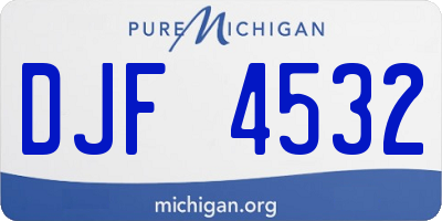 MI license plate DJF4532