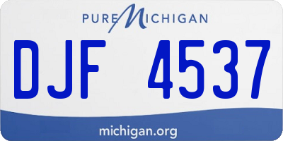 MI license plate DJF4537