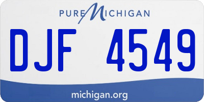 MI license plate DJF4549