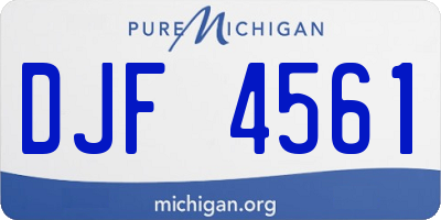 MI license plate DJF4561
