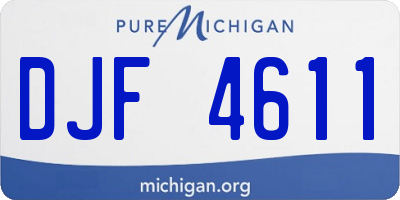 MI license plate DJF4611