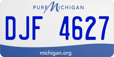 MI license plate DJF4627