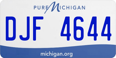 MI license plate DJF4644