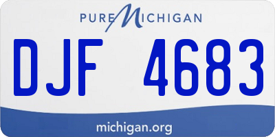 MI license plate DJF4683