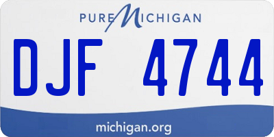MI license plate DJF4744