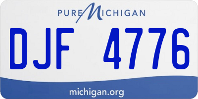 MI license plate DJF4776