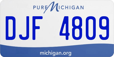 MI license plate DJF4809
