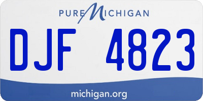 MI license plate DJF4823