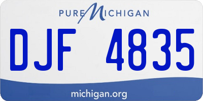 MI license plate DJF4835