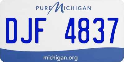 MI license plate DJF4837