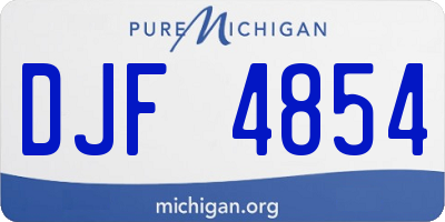MI license plate DJF4854