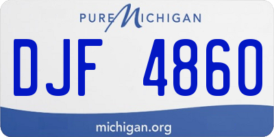 MI license plate DJF4860