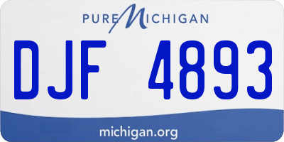 MI license plate DJF4893