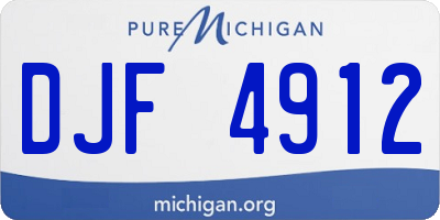 MI license plate DJF4912