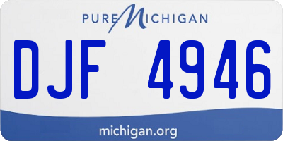 MI license plate DJF4946
