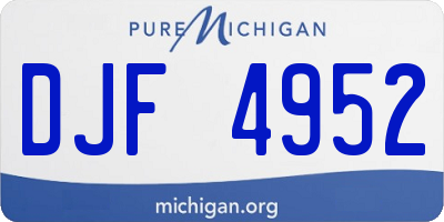 MI license plate DJF4952