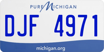 MI license plate DJF4971