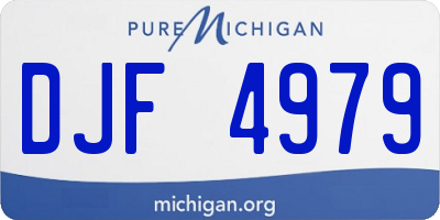MI license plate DJF4979