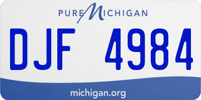 MI license plate DJF4984