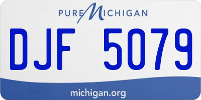 MI license plate DJF5079