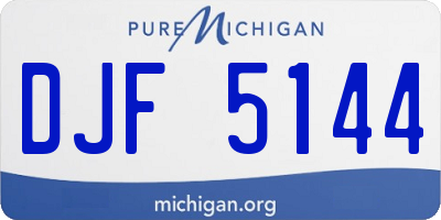 MI license plate DJF5144