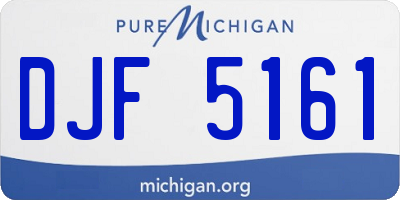 MI license plate DJF5161