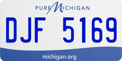 MI license plate DJF5169