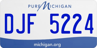 MI license plate DJF5224