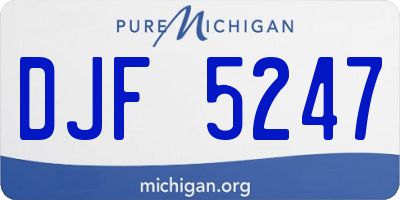 MI license plate DJF5247