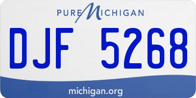 MI license plate DJF5268