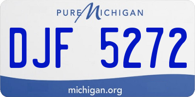 MI license plate DJF5272