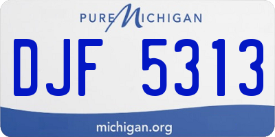 MI license plate DJF5313